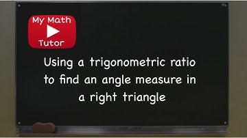 ALEKS | Using a trigonometric ratio to find an angle measure in a right triangle