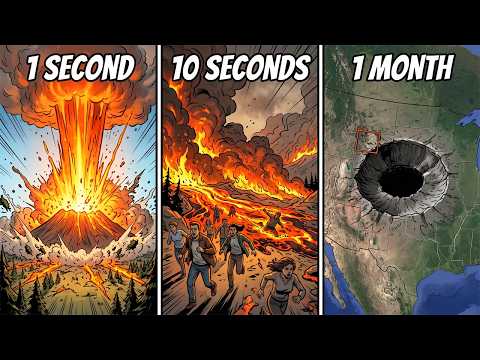 So What If Yellowstone Supervolcano Erupted? (1 Second - 1 Month Later)