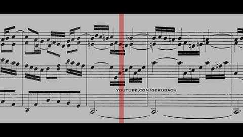 BWV 534 - Prelude & Fugue in F Minor (Scrolling)
