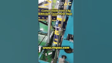 Custom Inside Print 3.5g 8th Soft Touch Mylar Bags | Recent Packaging Making Record | www.rinpac.com