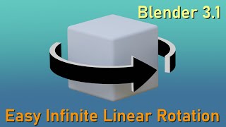 Easy Infinite Linear Rotation in Blender 3.1
