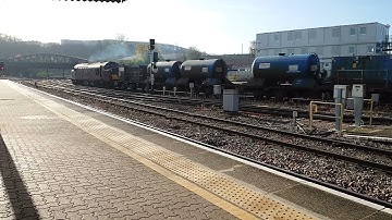 37668 departing Bristol temple meads with the rhtt with 66846 on the rear