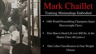 Mark Chaillet's Training Program.