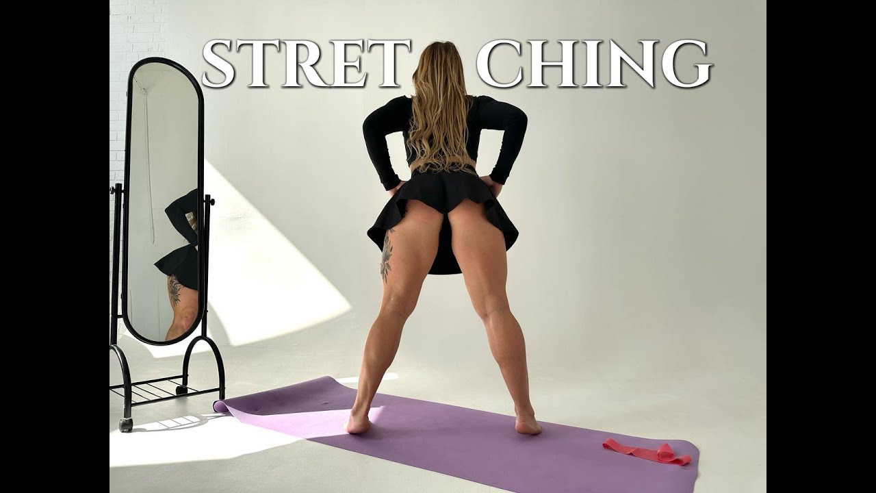Stretching in mini skirt (pt1) - YouTube
