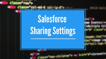 Salesforce Sharing Settings