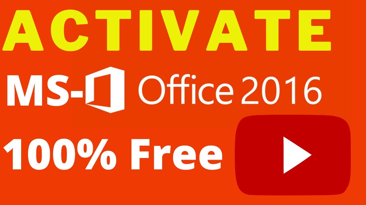How to permanently Activate/Register MS Office 2016, free 100% - YouTube