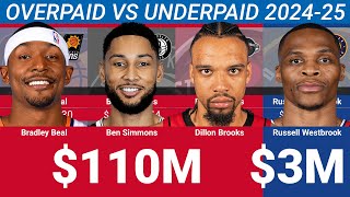 Top Overpaid vs Underpaid 💰 NBA Players 2024 25 Ranked Overrated vs Underrated