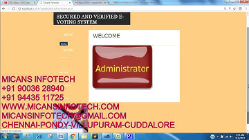 SECURED AND VERIFIED E VOTING SYSTEM.net projects code