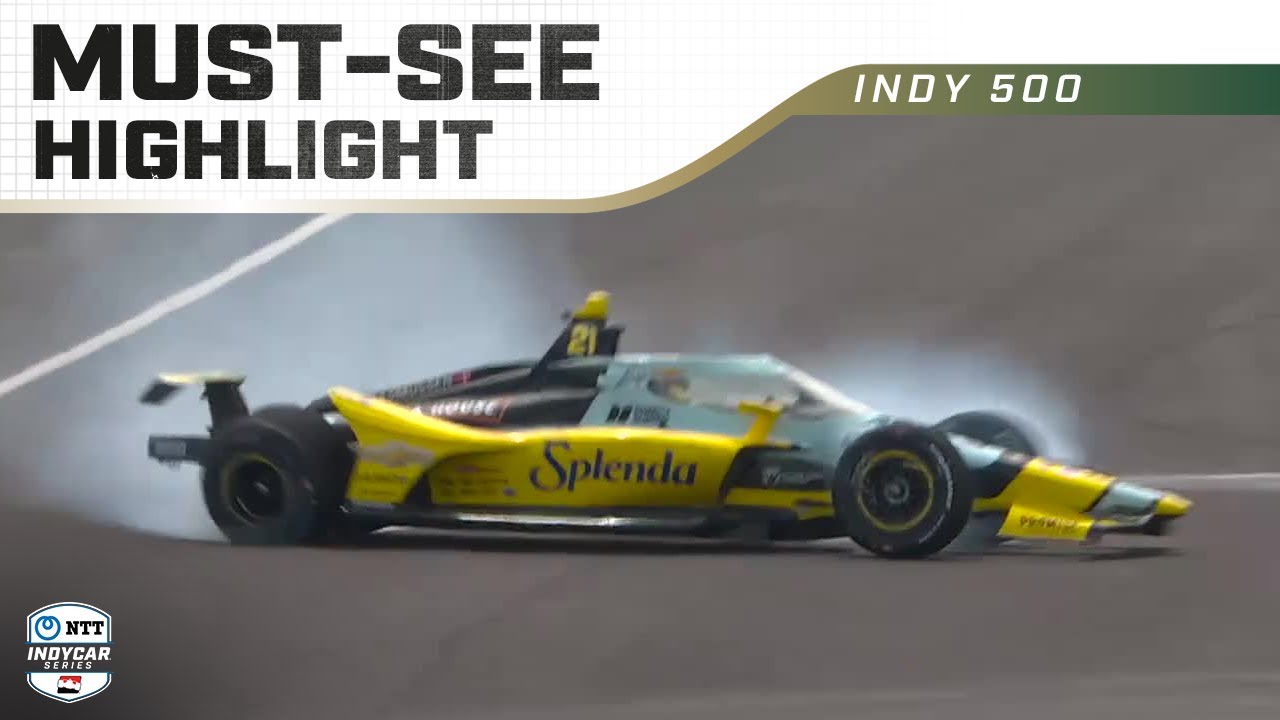 Christian Rasmussen tags wall, takes long slide in Indy 500 practice | INDYCAR