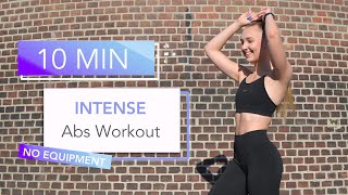10 MIN INTENSE Abs Workout | No Equipment | Céline Sc