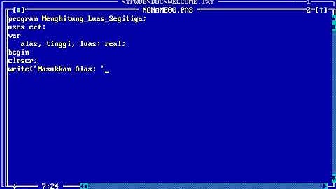 Mengitung Luas Segitiga dengan Pascal