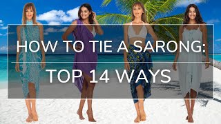 14 Ways Tie Your Sarong Pareo Beach Cover Up by SHU-SHI