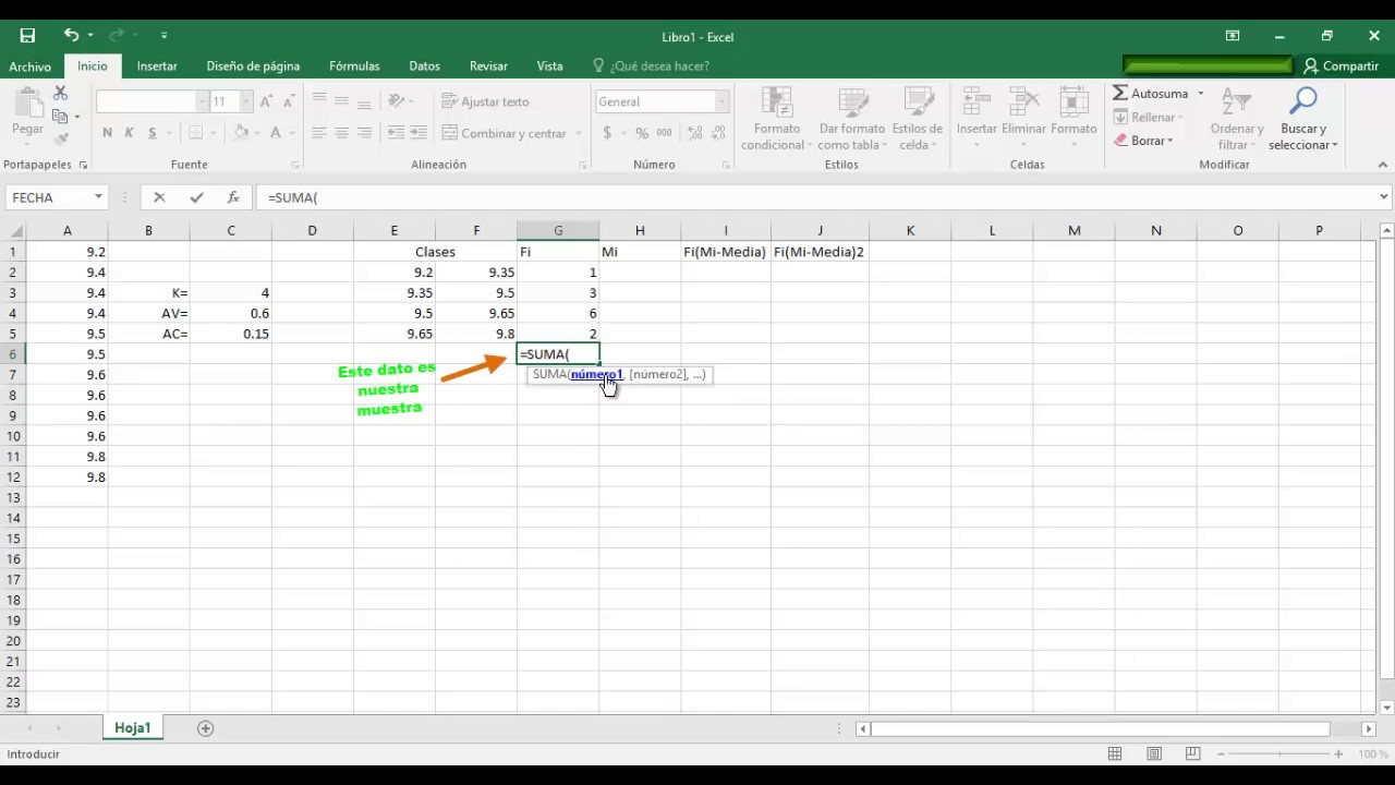 Como resolver ejercicios de estadística en excel - YouTube