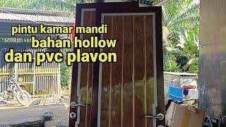 HOW TO MAKE A BATHROOM DOOR FROM HOLLOW MATERIAL AND PVC CEILING