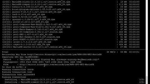 Install MariaDB latest on centos 7