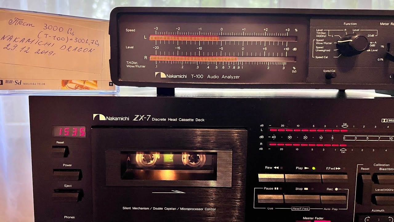 Параметры АЧХ и КНИ Nakamichi ZX-7 + сравнение с незнакомцем