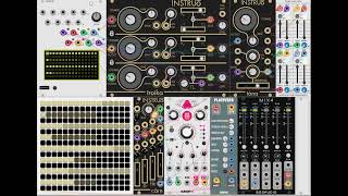 Hands &amp;&amp; Invisible Hands - Monome Teletype, Grid Zero, Instruō troika, tòna - minimal eurorack VCV