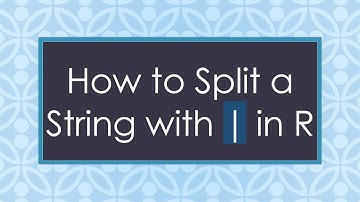 How to Split a String with | in R