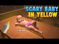 scary baby in yellow 3d