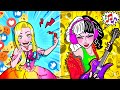 Paper Dolls Dress Up - Poor Rapunzel in Social Media - Barbie Story &amp; Crafts