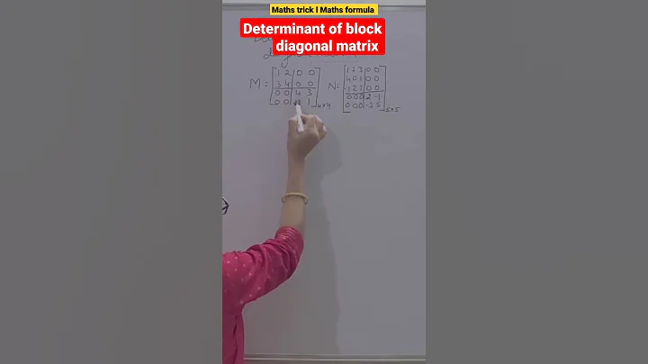 @determinant of block matrix😱 in 5 sec by trick😲#shorts#youtubeshorts #shortvideo #maths #trick