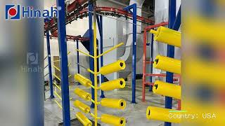 Fully automatic powder coating lines