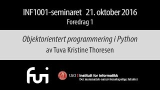 INF1001-seminar: Objektorientert programmering i Python