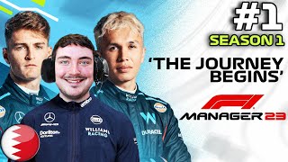 F1 MANAGER 23 | Williams CAREER MODE #1 | THE BEGINNING | F1 Manager 2023 Road to Glory #f1manager23