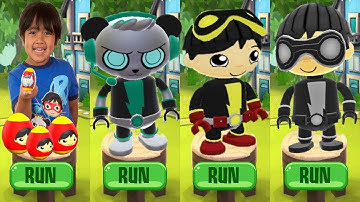 Tag with Ryan - Spy Robo Combo Panda vs Shadow Spy Ryan vs Super Spy Ryan - All Characters Unlocked