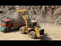 Work! Massive Boulders vs Jaw Crusher 🚨 Excavator Mining + Caterpillar Loader Lifts