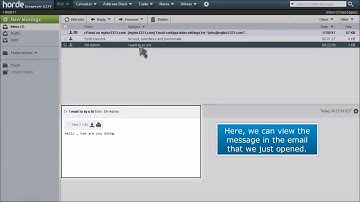 How To Open An Email Message In Horde | ACTWD Knowledge Base