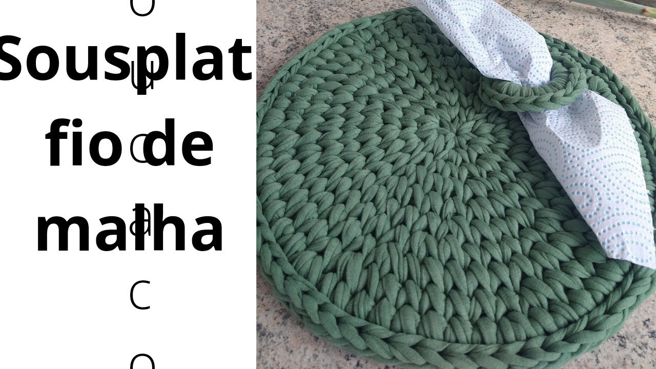 Sousplat de fio de malha