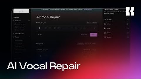 New Feature: Fix Bad Quality Vocals with Kits AI Vocal Repair