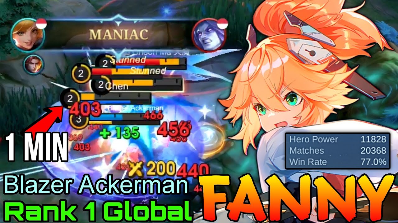 1 MINs MANIAC Fanny Insane 20,000+ Matches - Top 1 Global Fanny by ...