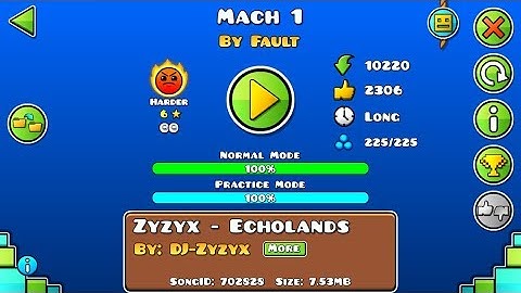 Geometry Dash: Mach 1 by Fault (EPIC harder) [60fps]