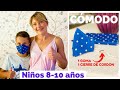 MASCARILLA PARA NIÑOS 8-10 AÑOS | SOLO CON UNA GOMA Y CON UN CIERRE DE CORDON