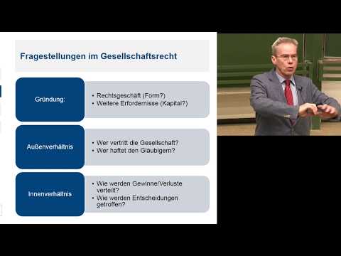 Vorlesung Gesellschaftsrecht 1 - Einführung