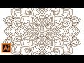 Adobe Illustrator Tutorial - Draw Simple Mandala with Rotate Tool