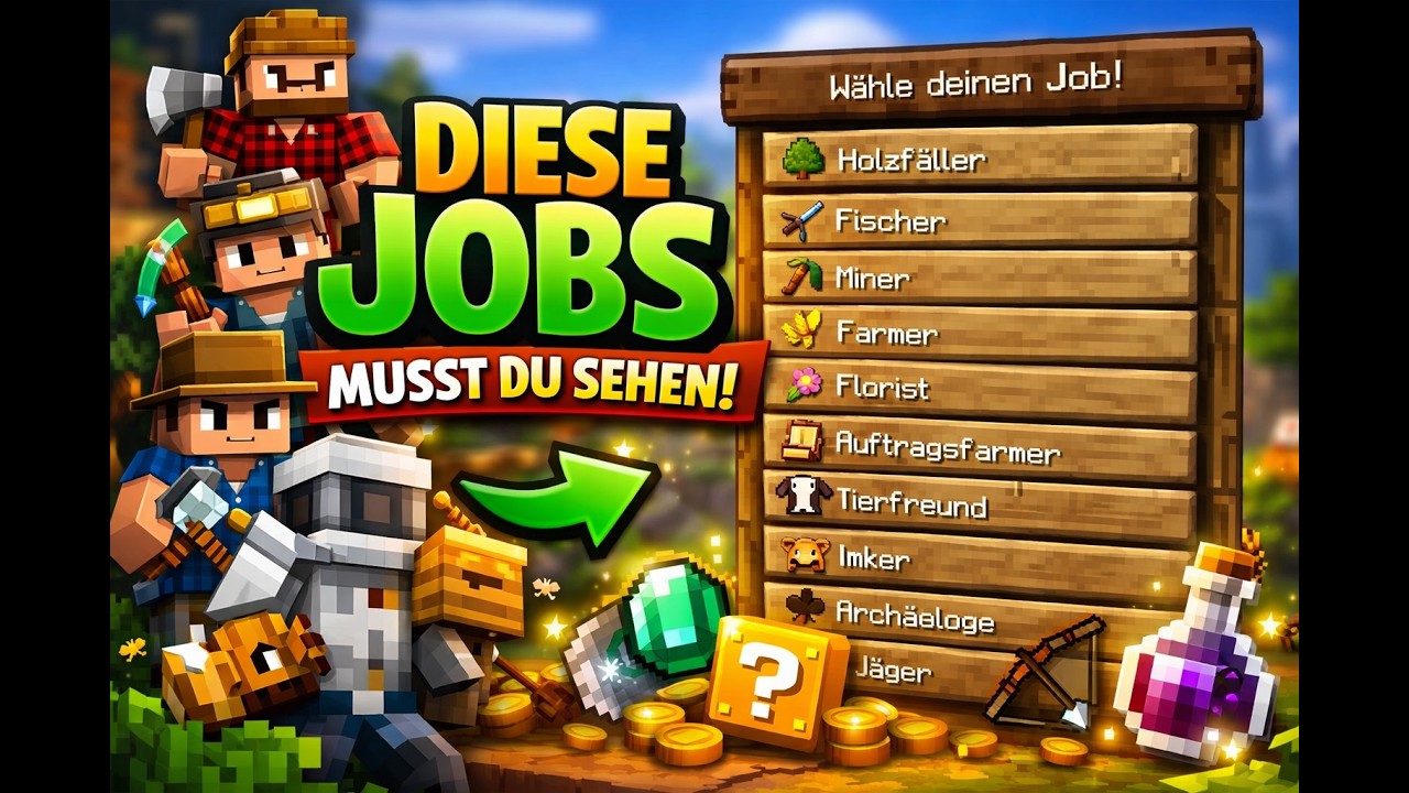 Unser Job-System in Minecraft! 💰 (So funktioniert’s!) - YouTube