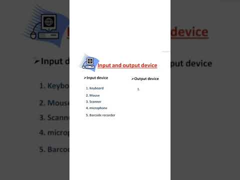 Input and output