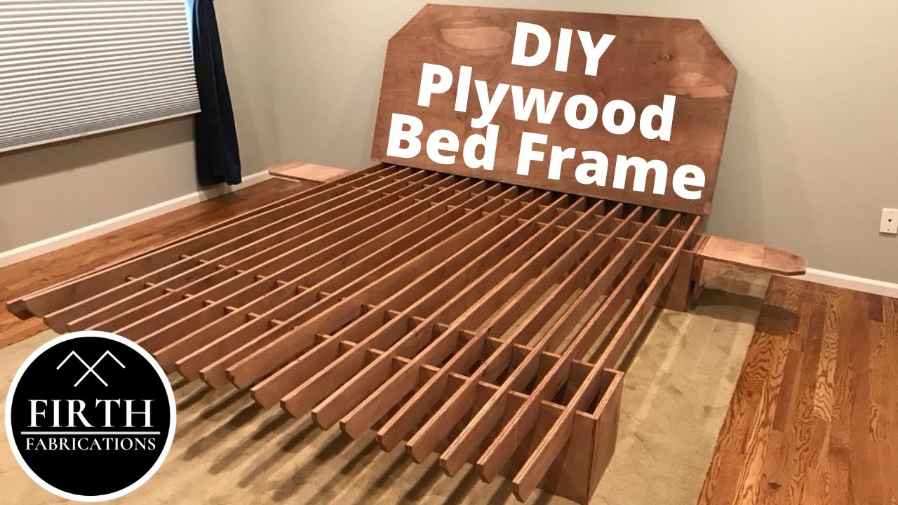 DIY Plywood Bed Frame YouTube