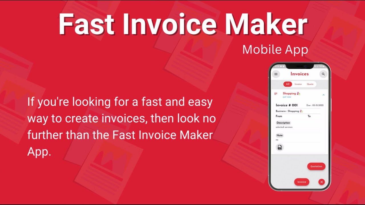 Fast Invoice Maker Mobile App by bVoir