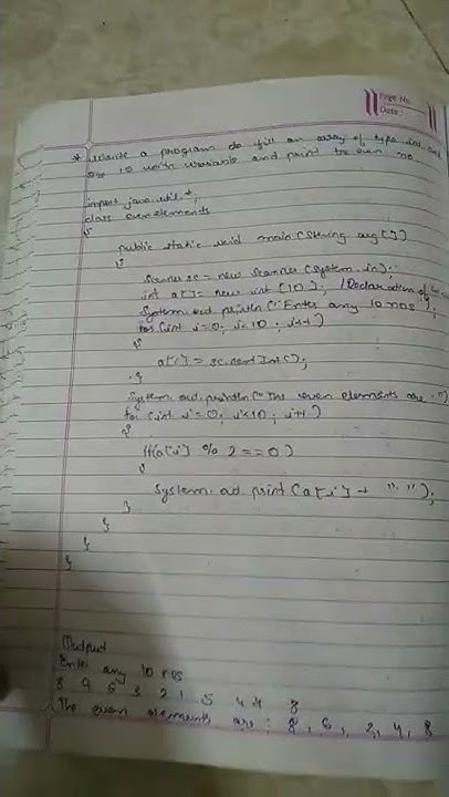 ICSE Class 10 Semester 2 Computer Arrays Programs - YouTube