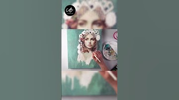 60 Second Mixed Media Masterclass | AB Creative #shorts #art