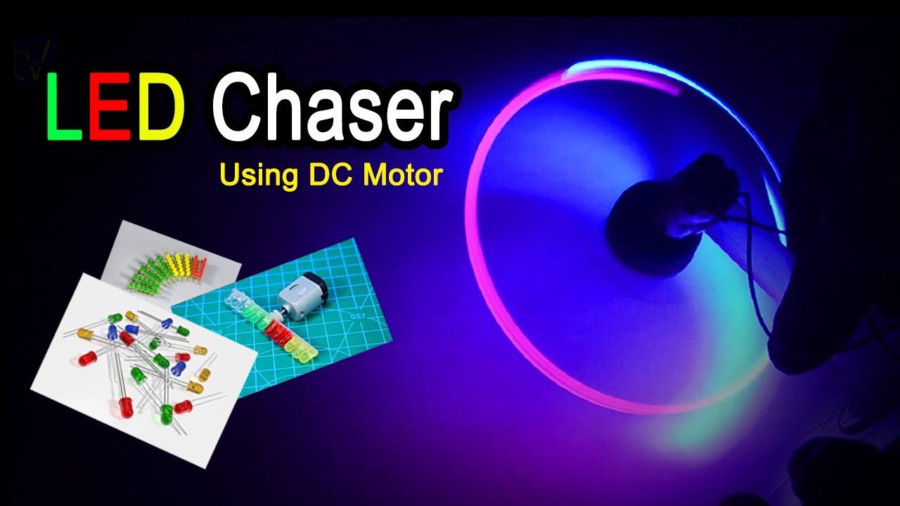 LED Chaser Using DC Motor 2022 - New LED Electronic Project 2022