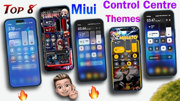 Best Top 8 Control Centre💥Themes Miui🔥- Includes iOS like Control Centre and More.... | Must Try😍👍