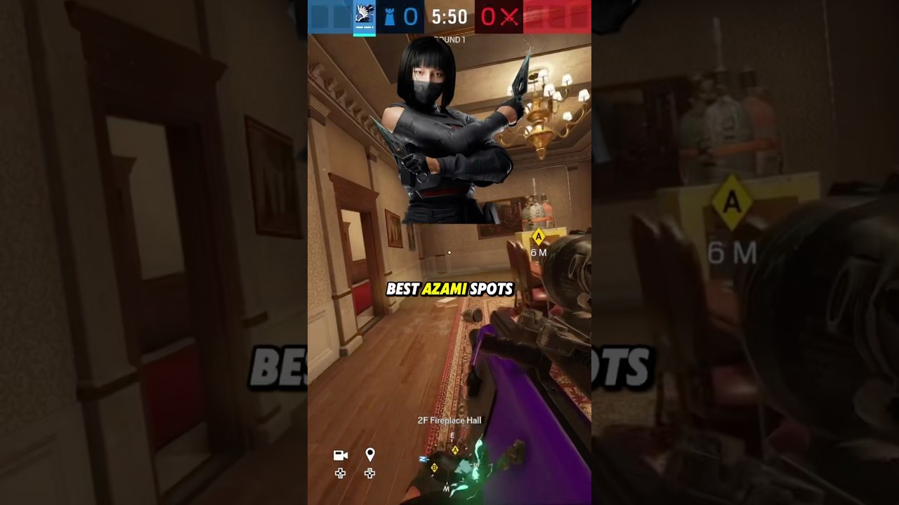 Best Azami Spots Kafe Fireplace! #rainbowsixsiege #siege #r6 #clips # ...