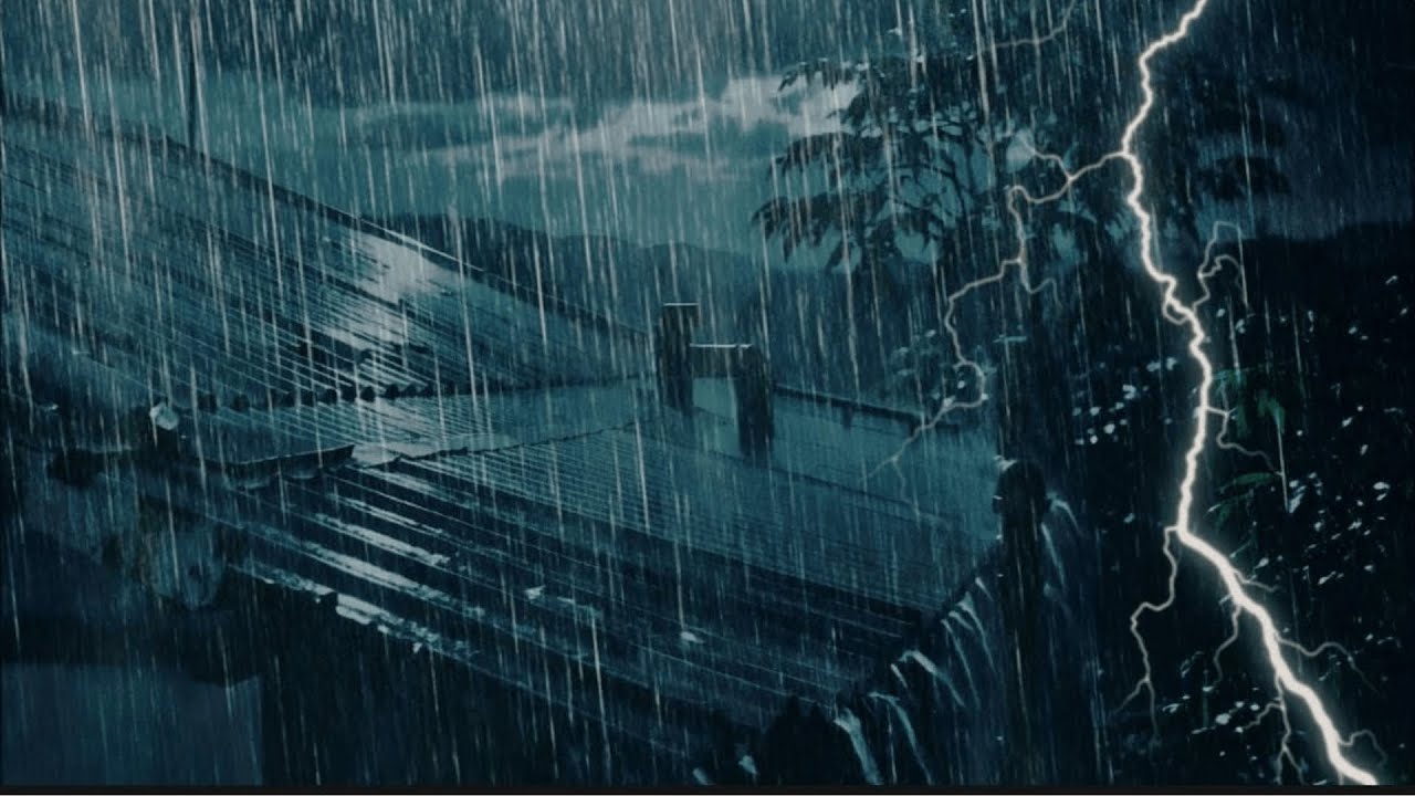 Deep Sleep with Calming Rain and Thunder | Night Thunderstorm for Relaxation
