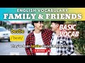 Family and friends vocabulary english for daily life  3 minute school