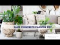 How to Make a Faux Concrete Planter DIY